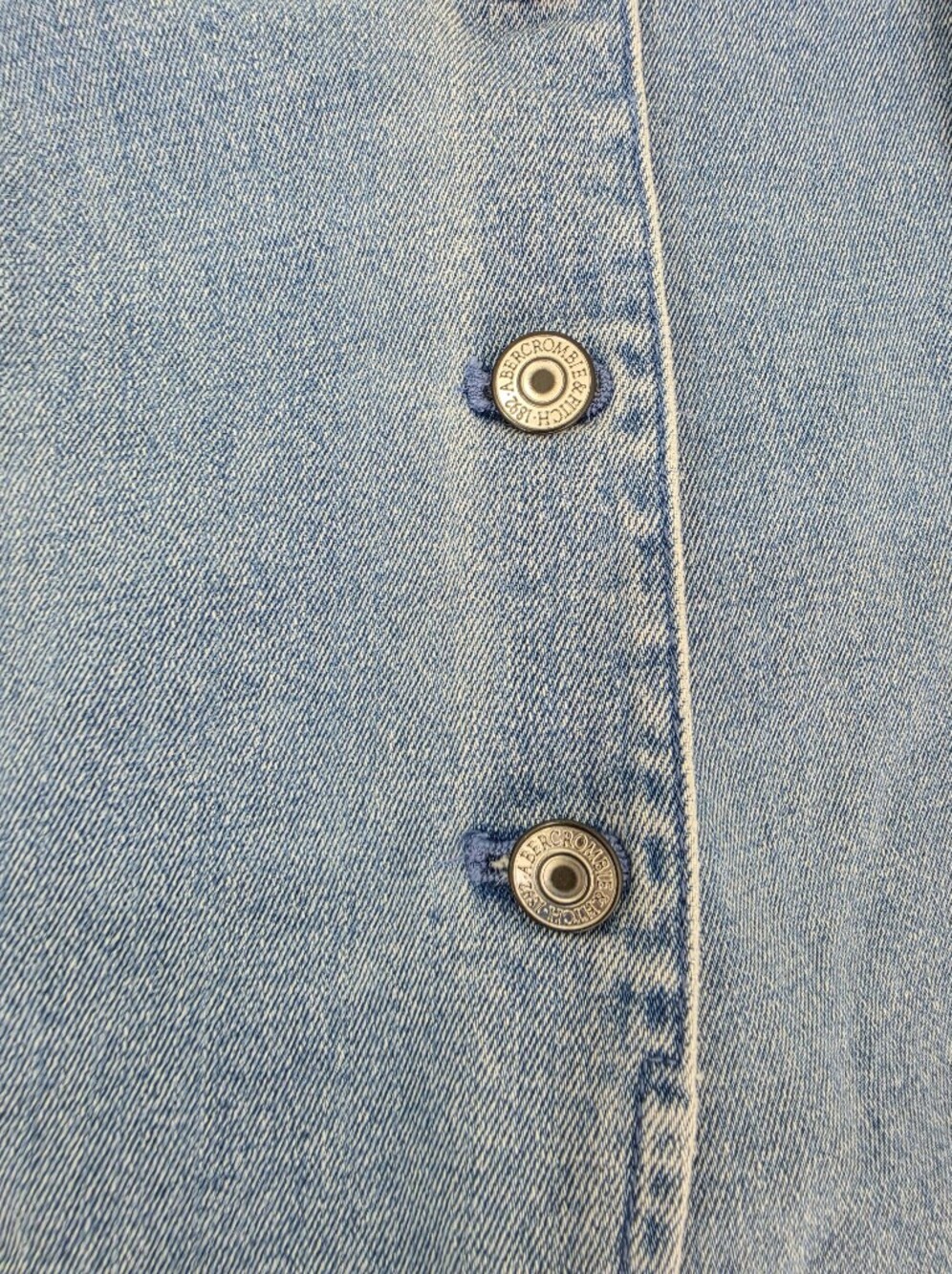 Abercrombie & Fitch The Mara Denim Vest Midi Dress Large Button Front - Picture 8 of 16